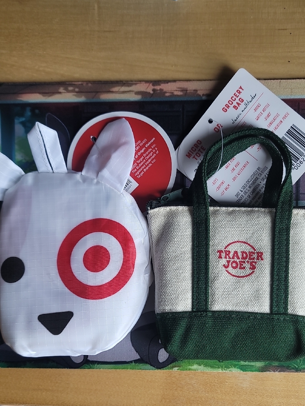 Two Micro Tote Bag for grocery shopping